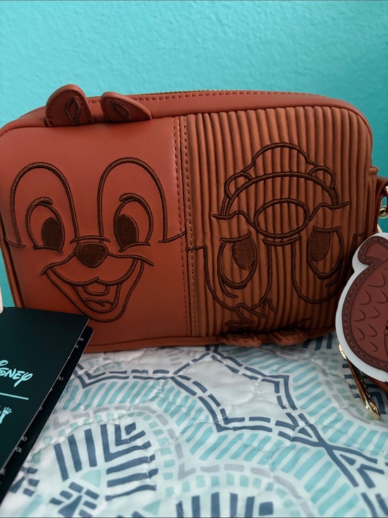Loungefly Handbags - Disney Chip & Dale Crossbody/Sling/Belt Bag with Character Embroidery Loungefly